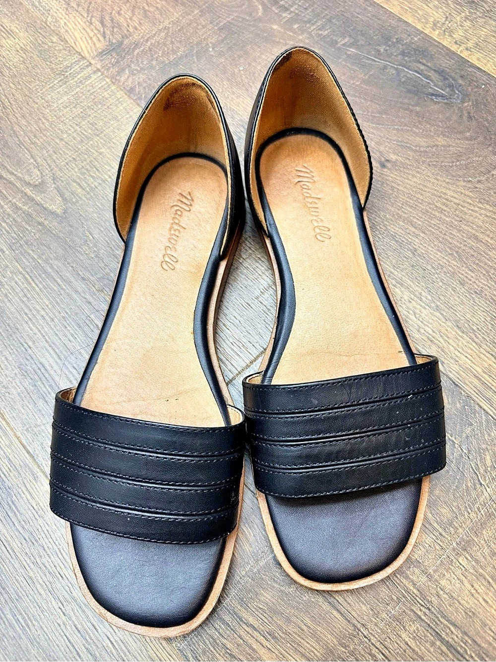 Madewell The Nelda d'Orsay Flat Black & Brown US 8